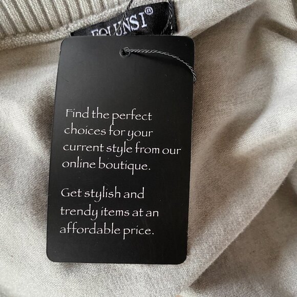 Folunsi women's medium light gray long sleeve stretchy open cardigan sweater - Picture 11 of 12